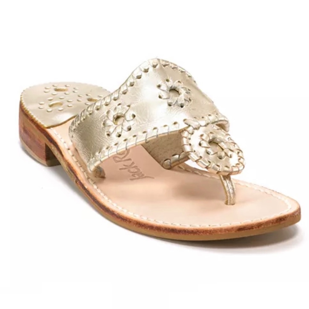 Jack Rogers Flat Sandals in Platinum